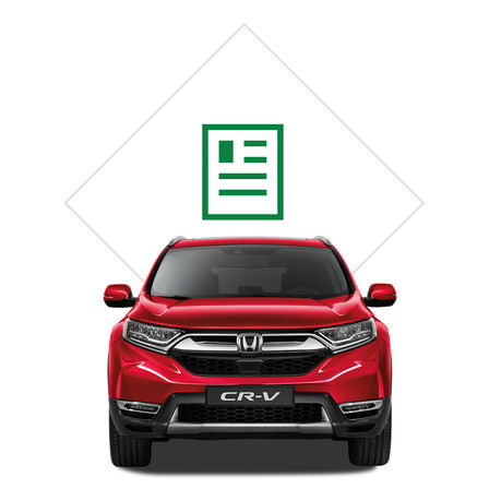Illustration de la brochure du Honda CR-V.