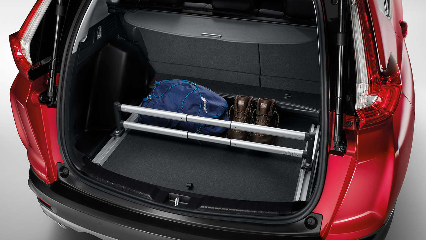 Vue arrière de l'organiseur de coffre premium du Honda CR-V.