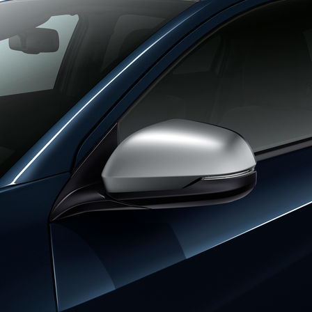 Vue latérale du rétroviseur du Honda HR-V.