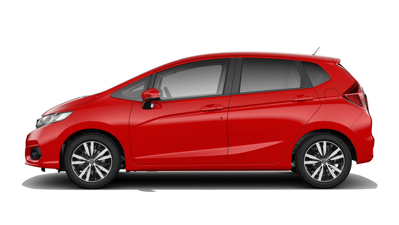 Vue de profil de la Honda Jazz Dynamic.