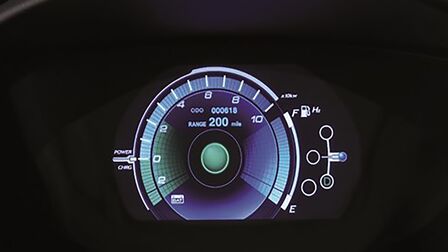 Gros plan des cadrans Honda.