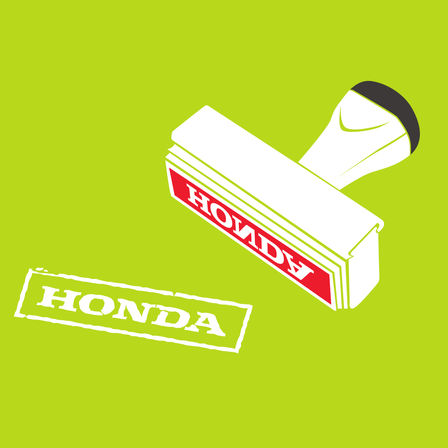 Illustration d'un tampon Honda.