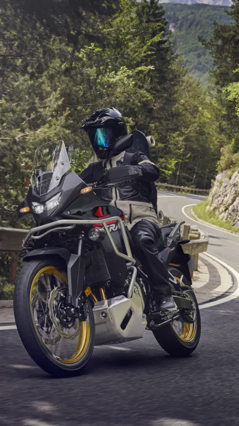 Rider on Honda motorbike