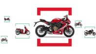 Sélection de motos Honda.