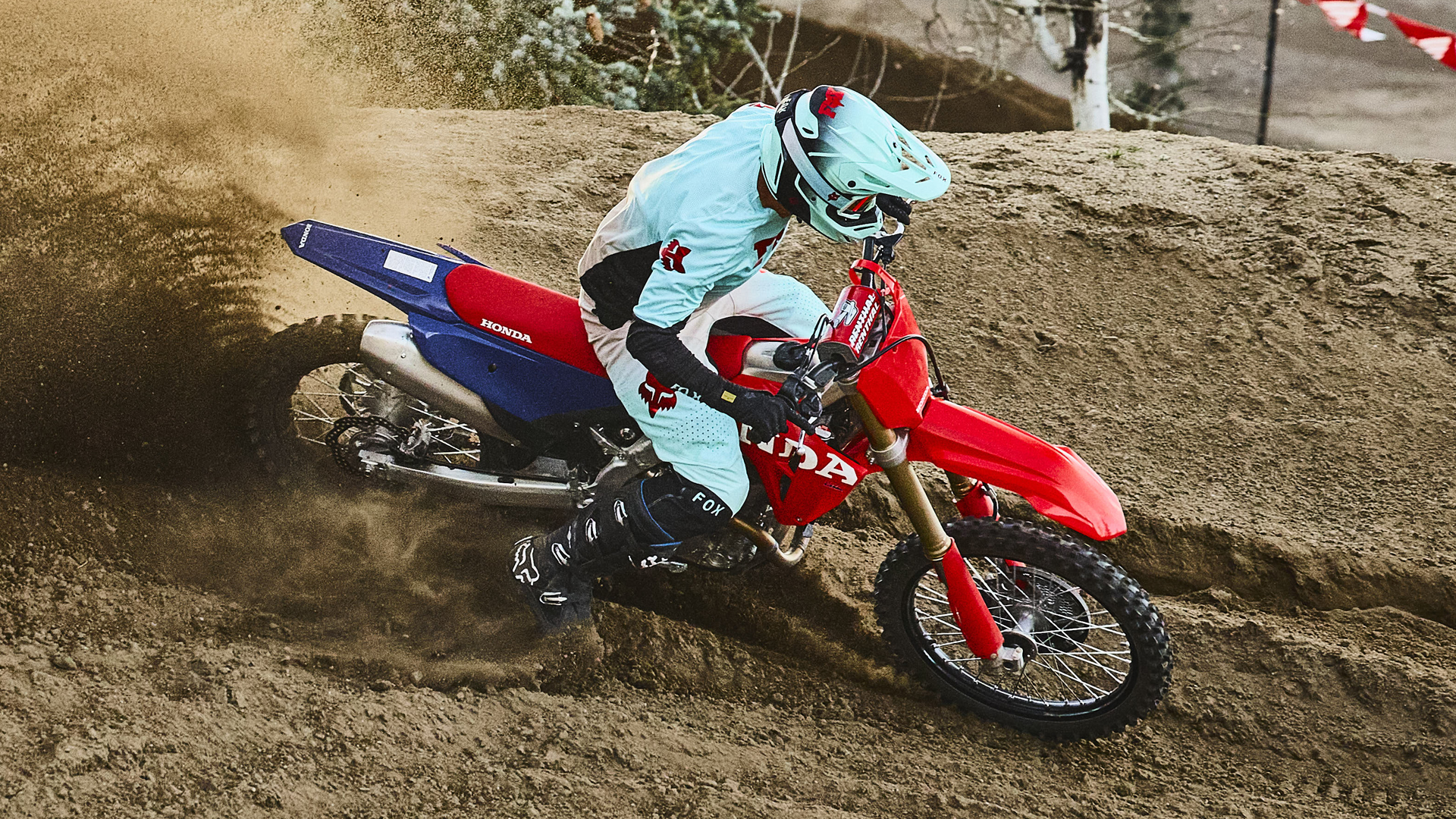 CRF450R  : amortisseur arrière Showa et progressivité Pro-Link