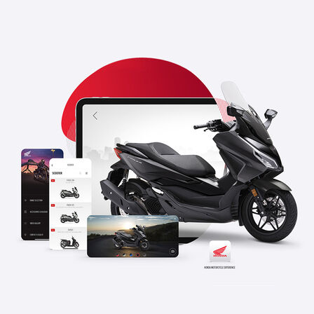 Application Honda Motorcycles Experience avec Forza 125.