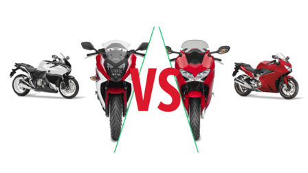 Combination of Honda Sport Touring motorcycles.